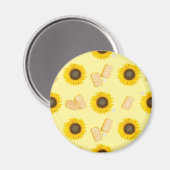 Sonnenblume Power Magnet (Vorderseite/Rückseite)