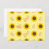 Sonnenblume Power Postkarte (Vorne/Hinten)