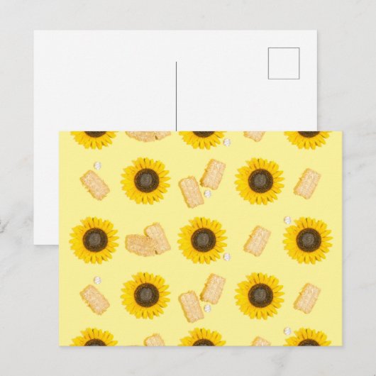 Sonnenblume Power Postkarte (Vorne/Hinten)