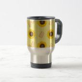 Sonnenblume Power Reisebecher (VorderseiteRechts)