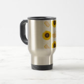 Sonnenblume Power Reisebecher (Vorderseite Links)