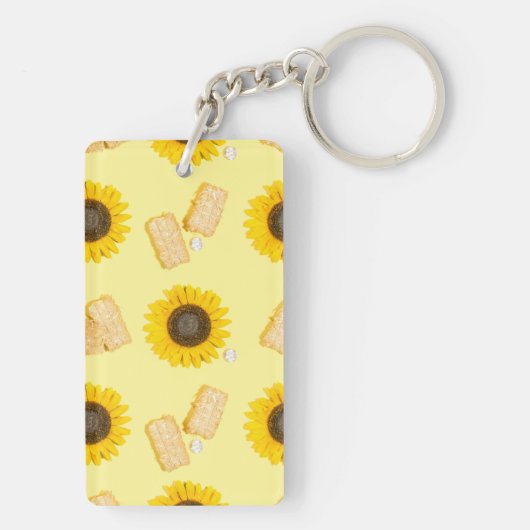 Sonnenblume Power Schlüsselanhänger (Rückseite)