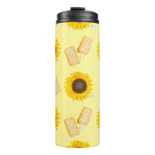 Sonnenblume Power Thermosbecher (Vorderseite)