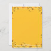 Sonnenblume-Proben-Abendessen-Einladung Einladung (Rückseite)