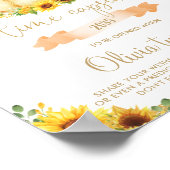 Sonnenblume Pumpkin 1. Geburtstag Zeitkapsel Poster (Ecke)