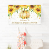 Sonnenblume Pumpkin Baby Dusche Begrüßung Hintergr Banner (Insitu)