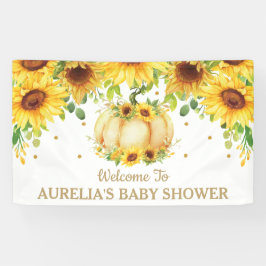 Sonnenblume Pumpkin Baby Dusche Begrüßung Hintergr Banner