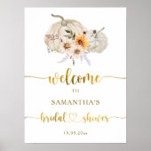 Sonnenblume Pumpkin Daisy Brautparty Begrüßungszei Poster (Vorne)