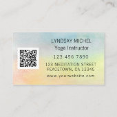 Sonnenblume QR Code Yoga Instructor Visitenkarte (Rückseite)