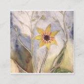 Sonnenblume Quadratische Visitenkarte (Rückseite)