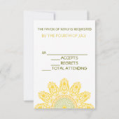 Sonnenblume R.S.V.P. RSVP Karte (Rückseite)