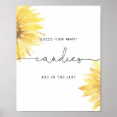 Sonnenblume Raten Sie, wie viele Bonbons Poster (Vorne)