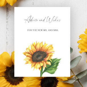 Sonnenblume - Ratschläge und Wünsche für Neugebore Poster