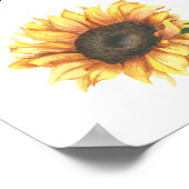 Sonnenblume - Ratschläge und Wünsche für Neugebore Poster (Ecke)