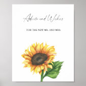 Sonnenblume - Ratschläge und Wünsche für Neugebore Poster (Vorne)