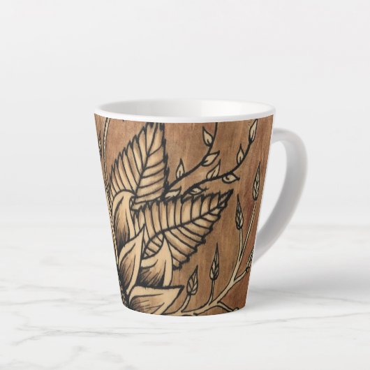 Sonnenblume Reben Latte Tasse (Rechte Ecke)