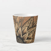 Sonnenblume Reben Latte Tasse (Vorderseite)