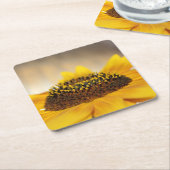 Sonnenblume Rechteckiger Pappuntersetzer (angewinkelt)