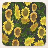 Sonnenblume Rechteckiger Pappuntersetzer (Vorderseite)