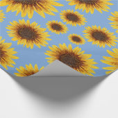 Sonnenblume-Regen Geschenkpapier (Ecke)