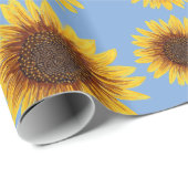 Sonnenblume-Regen Geschenkpapier (Rolleneckpunkt)