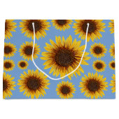 Sonnenblume-Regen Große Geschenktüte (Vorderseite)