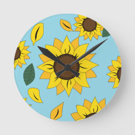Sonnenblume Reign Clock Runde Wanduhr