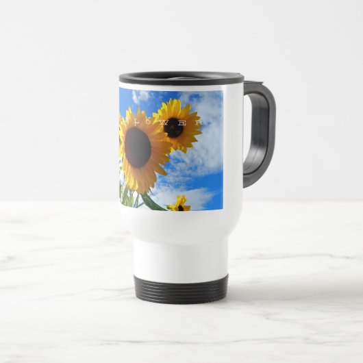 Sonnenblume-Reise-Tasse Reisebecher (VorderseiteRechts)