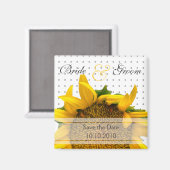 Sonnenblume Rett-the-Date Magnet (Vorderseite/Rückseite)