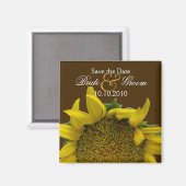 Sonnenblume Rett-the-Date Magnet (Vorderseite/Rückseite)