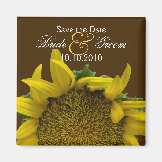 Sonnenblume Rett-the-Date Magnet (Vorne)