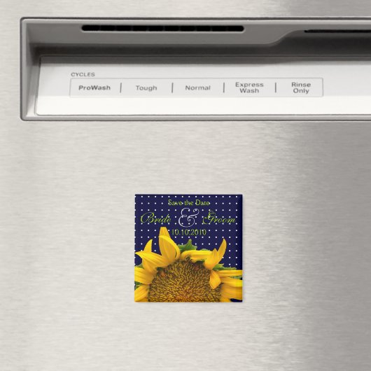 Sonnenblume Rett-the-Date Magnet (In Situ (Geschirrspüler))