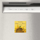 Sonnenblume Rett-the-Date Magnet (In Situ (Geschirrspüler))