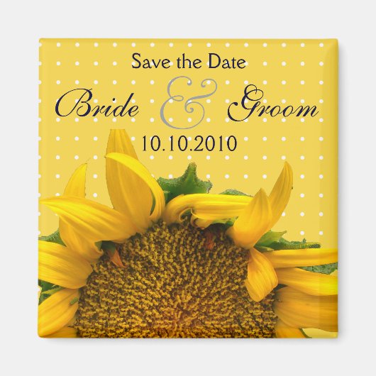 Sonnenblume Rett-the-Date Magnet (Vorne)