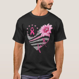 Sonnenblume Ribbon Faith Brustkrebs T-Shirt
