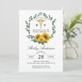 Sonnenblume RN Pflege Abschluss Entkörnung Einladung (Stehend Vorderseite)