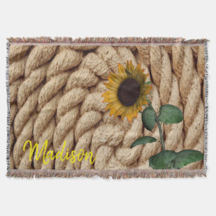 Sonnenblume Rope Throw Blanket Decke