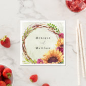 Sonnenblume Rosa Blumenzeremonie Serviette (Beispiel)