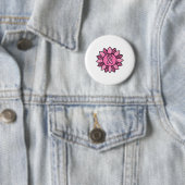 Sonnenblume Rosa Ribbon Brustkrebs Bewusstsein Fra Button (Beispiel)