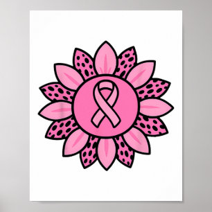 Sonnenblume Rosa Ribbon Brustkrebs Bewusstsein Fra Poster