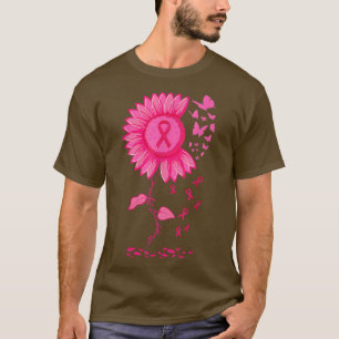 Sonnenblume Rosa Ribbon Brustkrebs Bewusstseinswar T-Shirt
