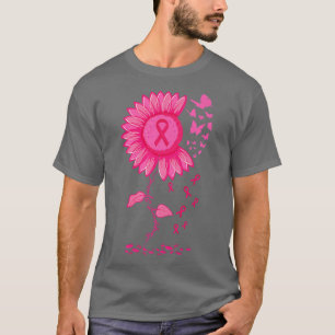 Sonnenblume Rosa Ribbon Brustkrebs Bewusstseinswar T-Shirt