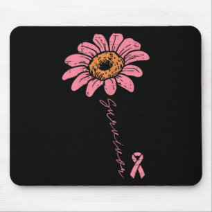 Sonnenblume Rosa Ribbon Brustkrebs Überleben Aware Mousepad