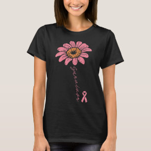 Sonnenblume Rosa Ribbon Brustkrebs Überleben Aware T-Shirt