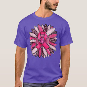 Sonnenblume Rosa Ribbon rosa Brustkrebs Bewusstsei T-Shirt