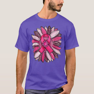Sonnenblume Rosa Ribbon rosa Brustkrebs Bewusstsei T-Shirt