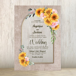 Sonnenblume Rosa Rose Blumenstrauß Einladung