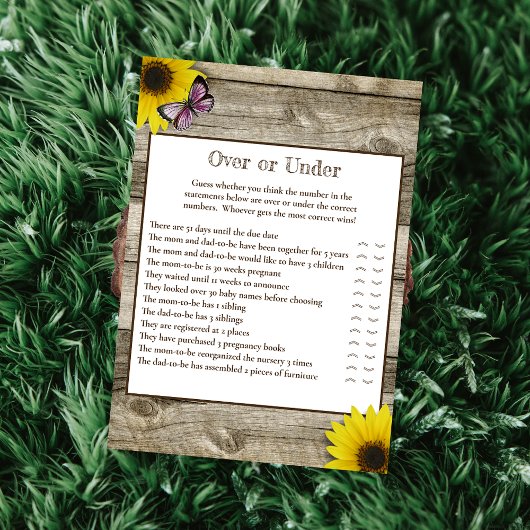 Sonnenblume Rosa Schmetterling über oder unter Bab Einladung