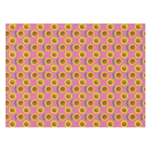 Sonnenblume - rosa tischdecke (Vorderseite (Horizontal))