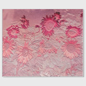 Sonnenblume Rosa Vintager Blumenzauber Geschenkpapier (Flach)